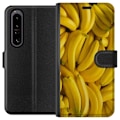 Miniatyrbillede 1 af 3: Sony Xperia 1 IV Tegnebogsetui Banan mønster