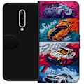 Pikkukuva 1 / 3: OnePlus 7 Pro Lompakkokotelo Nopeat Autot - Piirretty Kuvio Toiminnalla