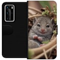 Miniatyrbillede 1 af 3: Huawei P40 Pro Tegnebogsetui Rotte Smilende Dyremotiv By Motiv Urban Grafisk Design Populært Sjovt Motiv Kunstart Stil