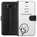 Miniatyrbild 1 av 3: OnePlus Nord 4 Plånboksfodral You Don’t Know My Password – edgy textmotiv med attityd