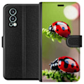 Miniatyrbillede 1 af 3: OnePlus Nord 2 5G Tegnebogsetui Ladybug Insekt Held Symbol Naturlig Motiv Populær Grafisk Motiv Dekoration Sommer Tur