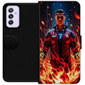 Miniatyrbillede 1 af 3: Samsung Galaxy A82 5G Tegnebogsetui Ronaldo Inferno - fodboldhelt i flammer