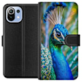 Miniatyrbillede 1 af 3: Xiaomi Mi 11 Lite Tegnebogsetui Påfugle Fjer Farverig Design Fuglemotiv Eksotisk Grafisk Motiv Natur Luksuriøs Dekoration