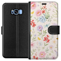 Miniatyrbillede 1 af 3: Samsung Galaxy S8 Tegnebogsetui Blomster