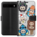 Pikkukuva 1 / 3: Google Pixel 6a Lompakkokotelo Labubu hahmokokoelma - Pop Mart Labubu The Monsters väriluulisessa muotoilussa