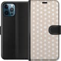 Kompatibelt Plånboksfodral till Apple iPhone 12 Pro Max Beige vaniljprickar beige