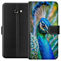Miniatyrbillede 1 af 3: Samsung Galaxy A3 (2017) Tegnebogsetui Påfugle Fjer Farverig Design Fuglemotiv Eksotisk Grafisk Motiv Natur Luksuriøs Dekoration