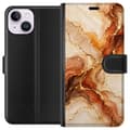 Miniatyrbillede 1 af 3: Kompatibel Tegnebogsetui til Apple iPhone 14 Høstagat beige