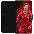 Miniatyrbillede 1 af 3: Samsung Galaxy J6+ Tegnebogsetui Ronaldo Færdigheder - CR7 Design for Ægte Fans