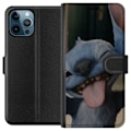 Miniatyrbillede 1 af 3: Apple iPhone 12 Pro Max Tegnebogsetui Stitch Sød Alien - Blå Favorit fra Ydre Rummet