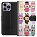 Miniatyrbillede 1 af 3: Apple iPhone 16 Pro Max Tegnebogsetui Labubu Pink Monster - Popkunst med Kawaii-touch
