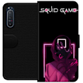 Miniatyrbillede 1 af 3: Sony Xperia 5 II Tegnebogsetui Squid Game Tema Populær Serie Motiv Grafisk Ikonisk Design Asiatisk Popkultur Spænding Drama