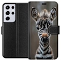 Pikkukuva 1 / 3: Samsung Galaxy S21 Ultra 5G Lompakkokotelo Giraffi Eläinaihe Afrikka Luonto Graafinen Kuva Savanni Villieläimet Suosittu Seinätaide Eksoottinen Tee
