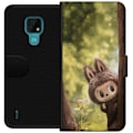 Miniatyrbillede 1 af 3: Motorola Moto E7 Tegnebogsetui Labubu Graffiti Vibes – Gadekunst i monsterform