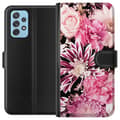 Kompatibelt Plånboksfodral till Samsung Galaxy A72 5G Rosa blomster rosa