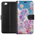 Miniatyrbillede 1 af 3: Apple iPhone SE (2016) Tegnebogsetui Enhjørning Candy Pastel Kawaii Motiv Sød Populær Farve Grafisk Trend Børne Motiv Fantasy Art
