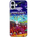 Miniatyrbild 1 av 3: Apple iPhone 16 Plus Genomskinligt Skal Minecraft
