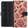 Miniatyrbillede 1 af 3: Sony Xperia 1 V Tegnebogsetui Roseblomst