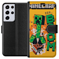 Pikkukuva 1 / 3: Samsung Galaxy S21 Ultra 5G Lompakkokotelo Minecraft Boom