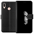 Pikkukuva 1 / 3: Huawei P20 lite Lompakkokotelo Keffiyeh-kuviointi - klassinen palestiinalainen mustavalkoinen shaali, jolla on kulttuurinen merkitys