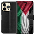 Miniatyrbillede 1 af 3: Apple iPhone 14 Pro Tegnebogsetui Palestinaflaget – ikonisk frihedssymbol i rød, sort, hvid og grøn
