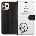Miniatyrbild 1 av 3: Apple iPhone 11 Pro Plånboksfodral You Don’t Know My Password – edgy textmotiv med attityd