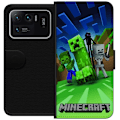 Pikkukuva 1 / 3: Xiaomi Mi 11 Ultra Lompakkokotelo Minecraft Creeper mobilskal i klassisk grön pixelstil