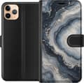 Miniatyrbillede 1 af 3: Kompatibel Tegnebogsetui til Apple iPhone 11 Pro Max Nattagat blå