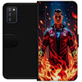 Miniatyrbillede 1 af 3: Samsung Galaxy A03s Tegnebogsetui Ronaldo Inferno - fodboldhelt i flammer
