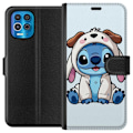 Pikkukuva 1 / 3: Motorola Edge S Lompakkokotelo Stitch Koirapuku Lilo & Stitch Disney Hauska Design Sininen Avaruusolento Sarjakuva Hahmo Suosittu Lapsille Suosittu Di