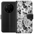 Kompatibelt Lommeboketui til Xiaomi 17 Ultra Grå roser grå