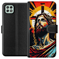 Pikkukuva 1 / 3: Samsung Galaxy A22 5G Lompakkokotelo Jeesus ja Kortti - uskonn