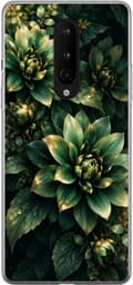 Kompatibelt Mobildeksel til OnePlus 8 Grønne georginer grønn