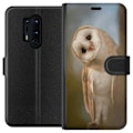 Miniatyrbillede 1 af 3: OnePlus 8 Pro Tegnebogsetui Ugle Nysgerrig Blik Fuglemotiv Skov Natur Grafisk Design Populært Motiv Dyr Tema Dekoration