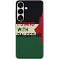 Pikkukuva 1 / 3: Samsung Galaxy S25 Läpinäkyvä kuori Pysähdy Palestiinan puolesta - solidaarisuussuunnittelu vahvalla viestillä