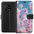 Miniatyrbillede 1 af 3: OnePlus 10 Pro Tegnebogsetui Enhjørning Candy Pastel Kawaii Motiv Sød Populær Farve Grafisk Trend Børne Motiv Fantasy Art