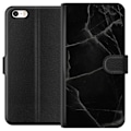Miniatyrbillede 1 af 3: Apple iPhone 5 Tegnebogsetui Sort marmor