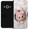 Miniatyrbillede 1 af 3: Samsung Galaxy Xcover 3 Tegnebogsetui Labubu Hjerte Baggrund Pop Mart Kærlighed Tema Karakter Design Populært Motiv Samlerfigur Kunst Legetøj Serie