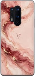 Kompatibelt Mobilskal till OnePlus 8 Pro Rosenmarmor rosa