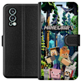 Miniatyrbillede 1 af 3: OnePlus Nord 2 5G Tegnebogsetui Minecraft mobiltelefon dækning med skov og pixel karakterer