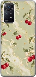 Kompatibelt Mobildeksel til Xiaomi Redmi Note 11 Pro Kirsebærblomst grønn