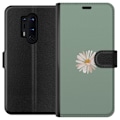 Pikkukuva 1 / 3: OnePlus 8 Pro Lompakkokotelo Vihreä Minimalikukka - tyylikäs kukka vihreällä taustalla