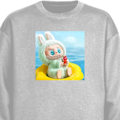 Miniatyrbillede 1 af 3: Sweatshirt til Voksne | Klassisk Collegebluse Labubu Macaron S grå M