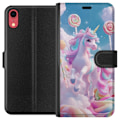 Miniatyrbillede 1 af 3: Apple iPhone XR Tegnebogsetui Enhjørning Candy Pastel Kawaii Motiv Sød Populær Farve Grafisk Trend Børne Motiv Fantasy Art