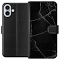 Miniatyrbillede 1 af 3: Apple iPhone 16 Plus Tegnebogsetui Sort marmor