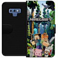 Pikkukuva 1 / 3: Samsung Galaxy Note9 Lompakkokotelo Minecraft-matkapuhelinkotelo metsällä ja pikselityylisillä hahmoilla