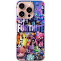Pikkukuva 1 / 3: Apple iPhone 16 Pro Läpinäkyvä kuori Fortnite Hahmot Peliteema Ikonit Peli Suunnittelu Suosittu Taistelurojalainen Lapset Pelihahmojen Teema
