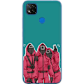 Miniatyrbillede 1 af 3: Xiaomi Redmi 9C NFC Gennemsigtig cover Squid Game Karakterer Grafisk Design Seriefigurer Populær TV Motiv Asiatisk Stil Spændende Trend