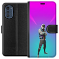 Miniatyrbillede 1 af 3: Motorola Moto E32s Tegnebogsetui sort ridder fortnite