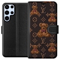 Miniatyrbillede 1 af 3: Samsung Galaxy S24 Ultra Tegnebogsetui Louis Vuitton Teddybjørn Mønster Luksus Mode Design Populært Motiv Mode Trend Luksuriøse Accessories